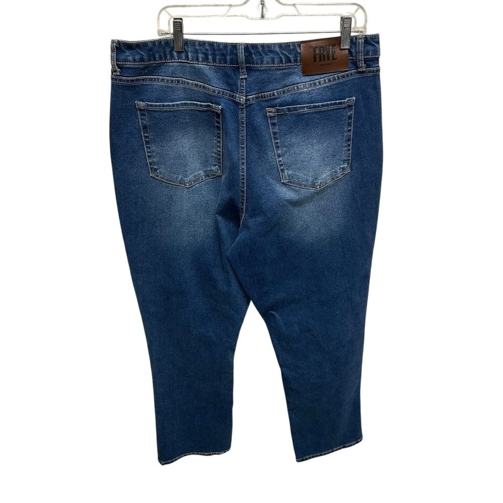 Frye women’s Jeans high rise straight leg blue denim size 14/32 - Picture 2 of 7